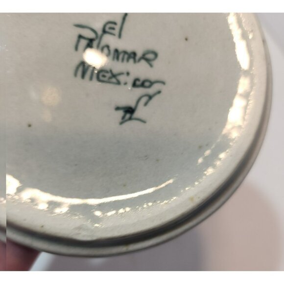 Vtg Ken Edwards El Palomar Guadalajara Blue 4" Ashtray Signed Cobalt Blue & Grey - Picture 7 of 10